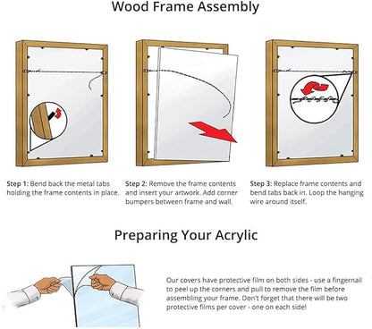 Frame It Easy 33 x 35 White Wood Frame (Derby)