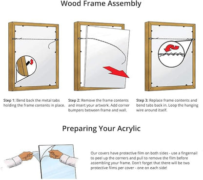 Frame It Easy 33 x 34 Russet Wood Frame (Derby)