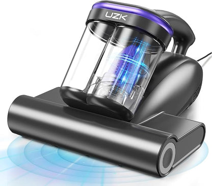 Bed Vacuum Cleaner Mattress Vacuum Cleaner,16Kpa Powerful Handheld Vacuums with UV-C Light & Double Dust Cup & High Heating & Ultrasonic & Anion for Bed Sofa