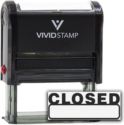 Basic Closed Self Inking Rubber Stamp (Black Ink) - X-Large