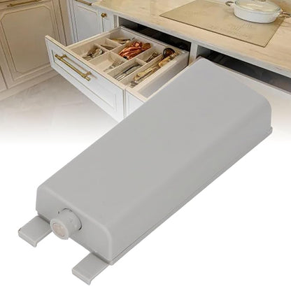 Magnetic Push Latch, Automatic Push to Open Door Catch Electric Push Opener for Cabinet Drawer Wardrobe Kitchen Door (Light Gray)