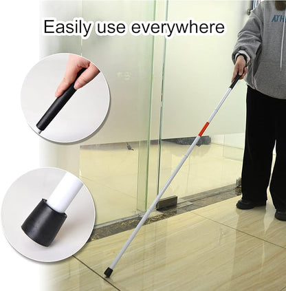 Baitaihem Folding Blind Cane Reflective Red Folding Walking Stick for Vision Impaired and Blind People