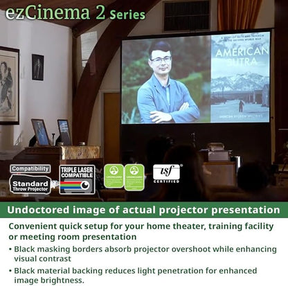 Elite Screens ezCinema 2, Portable Manual Floor Pull Up Scissor Backed Projector Screen, 84-Inch, Home Theater Movie Office Classroom Projection Carrying Bag, US Based Company 2-YEAR WARRANTY, F84XWV2