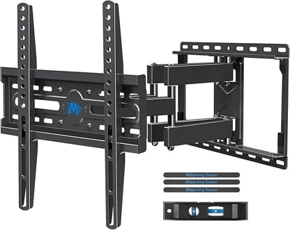 Mounting Dream TV Wall Mount for 32-65 Inch Television,Mount with Swivel and Tilt, Full Motion Bracket with Articulating Dual Arms, Fits 16inch Studs, Max VESA 400X400 mm, 99lbs, MD2380