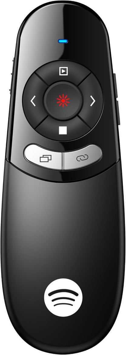 DinoFire USB Type C Wireless Presentation Clicker, BT&RF 2.4GHz Dual Modes Presenter Remote for PowerPoint Presentations Compatible with Bluetooth-Enabled Laptops Desktop Computers