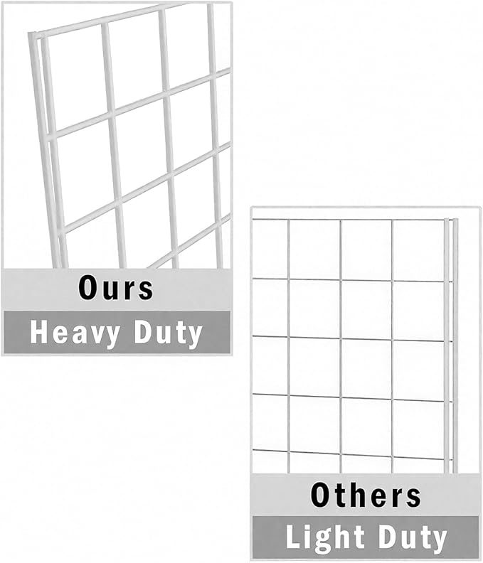 7RiversART Grid Wall Commercial Grade Gridwall Panels – Heavy Duty Grid Panel for Any Retail Display Wall Grid 2' Width x 4' Height, White (Pack of 3) Easily Portable