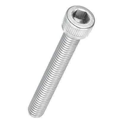 Kozelo 25pcs Socket Head Cap Screws - [M6-1 x 45mm] 304 Stainless Steel Allen Socket Drive for Electrical Motor 3D Printing Fan Engine Replacement Use, Silver