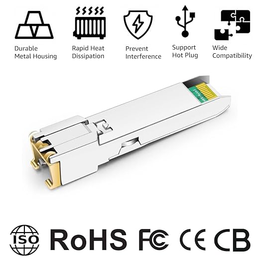 OPSTRAN 10GBASE-T SFP+ to RJ45 Copper Transceiver Module Compatible with Ubiquiti Unifi Ufiber UF-RJ45-10G 10G SFP+ 30m Cat6a/7