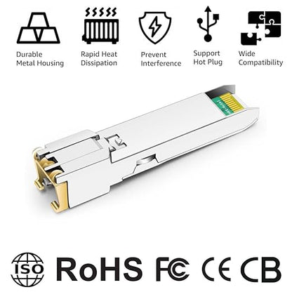 OPSTRAN 10GBASE-T SFP+ to RJ45 Copper Transceiver Module Compatible with Ubiquiti Unifi Ufiber UF-RJ45-10G 10G SFP+ 30m Cat6a/7
