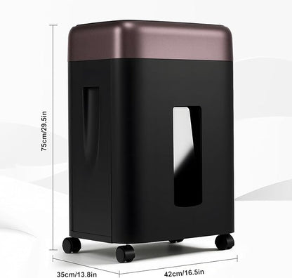 P-7 High Security Paper Shredder(1 * 5mm), 8-Sheet Micro Cut, 60-min Runtime, 9.2 Gallons Wastebasket, Auto Jam-Proof Paper Shredder Heavy Duty for Home Office