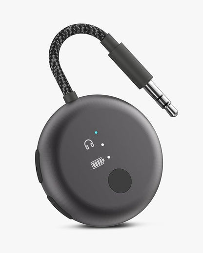Avantree SoundJet R1 – 25Hr Airplane Bluetooth Adapter for All AirPods (Pro/Max) with Qualcomm Chipset & aptX Adaptive, Wireless Audio Transmitter for Flight Travel, Works with Bose & Other Headphones