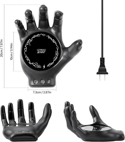 Devil's Hand Heating Mug Warmer & Mug Set - 3 Temp Settings & 8H Timer, Coffee Cup Warmer Plate for Desk Auto Shut Off, Ideal Beverage Warmer Gift for Coffee, Tea, Milk (Black)