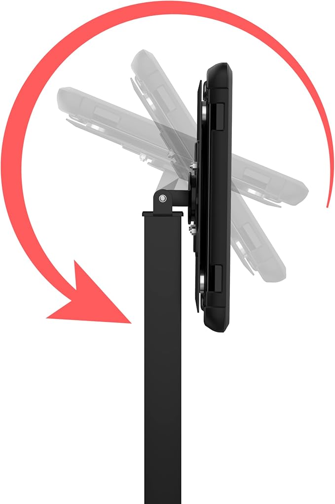 CTA Digital PAD-CHKBM10 Thin-Profile Floor Stand with Removable Magnetic Protective Case for 10.2-Inch iPad (Black)