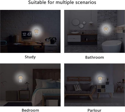 Pigsaly Led Night Light Cute Cartoon Yellow Ducks Santa Hats Snowflake Night Light Plug in Wall Lamp Smart Dusk to Dawn Sensor Nightlight Led Lamp Energy Saving Lights Gift for Kids Room Bedroom Ba