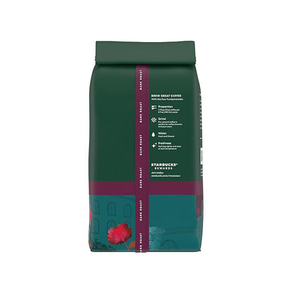 Starbucks Ground Coffee, Dark Roast Hot or Iced Coffee, Caffè Verona, 18 oz