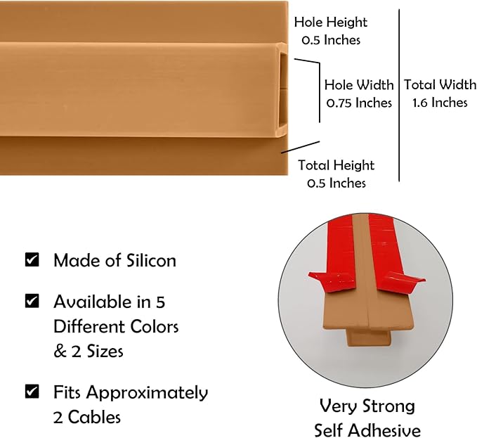 Rubber Bond TV Cord Hider Cable Protector - Strong Self Adhesive Wall Cord Cover Cable Hider - Low Profile Cable Management Wall Cord Concealer Cable Raceway