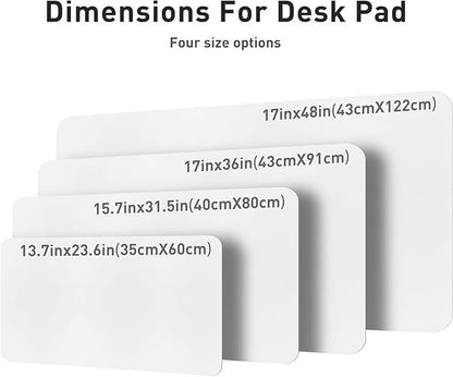 Aothia Leather Desk Pad Protector, Mouse Pad, Office Desk Mat, Non-Slip PU Leather Desk Blotter, Laptop Desk Pad, Waterproof Desk Writing Pad for Office and Home (36" x 17", Off-White)