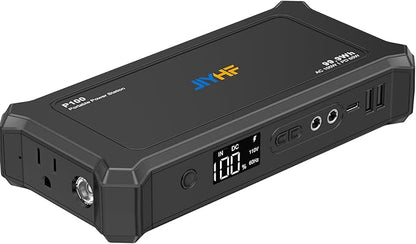 JIYHF Portable Power Bank with AC Outlet - 99.9Wh Backup Battery, 100W AC & 65W USB-C PD Fast Charging Ideal for Outdoor Work, Compatible with iPhone16/15 Series, iPad, MacBook, Laptop