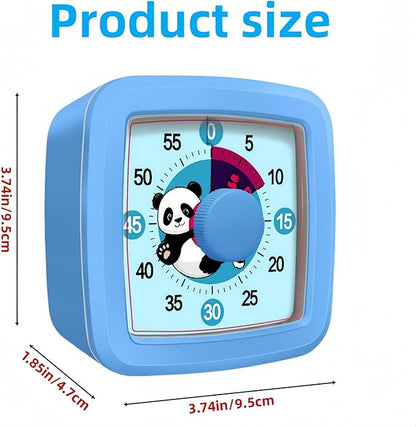 Visual Timer for Kids and Adults, 60-Minute Countdown Timer for Classroom & Kitchen, Desk Timer for Study, Time Manager Tool for Kids with Cute Cartoon