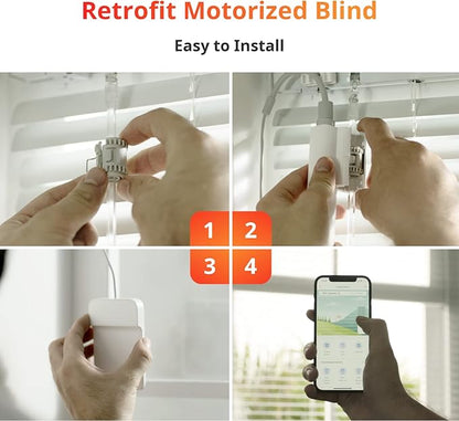 SwitchBot Smart Electric Motorized Blinds Kit - 3Pack with 2.4G WiFi Remote Control, Solar Powered, Compatible with Alexa, Google Home and Siri, Light Sensing Control, Unlimited Group Control