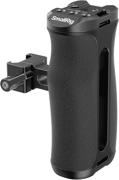 SmallRig Mini NATO Side Handle for Camera Cages, Universal Ergonomic Side Handgrip, 43mm Up/Down Adjustable, Bulit-in 1/4"-20 Threaded Hole, Strap Hole, Cold Shoe - 4840
