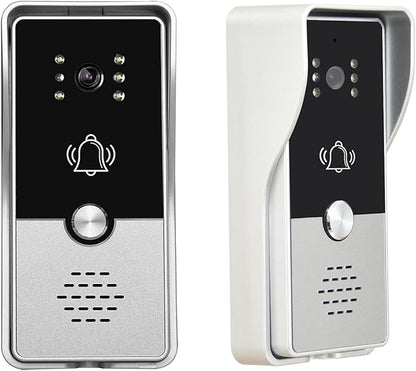 toncont 7 Inches Video Doorbell Intercom System, Video Door Phone System, Wired Video Doorphone Kits, Unlock, Dual-Way Intercom for Home Villa House Office Apartment (Silver)