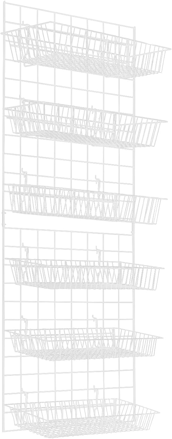 7RiversART Grid Wall Commercial Grade Gridwall Panels – Heavy Duty Grid Panel for Any Retail Display Wall Grid 2' Width x 7' Height, White (Pack of 3) Easily Portable