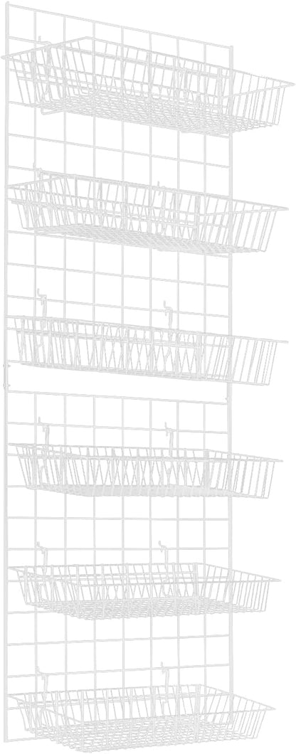 7RiversART Grid Wall Commercial Grade Gridwall Panels – Heavy Duty Grid Panel for Any Retail Display Wall Grid 2' Width x 7' Height, White (Pack of 3) Easily Portable
