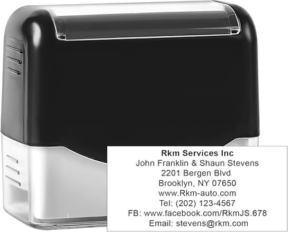 XX-Large Size Custom Self-Inking Stamp Customized Return Address Stamp - Up to 8 Lines of Text Choose from Many Fonts & Ink Colors