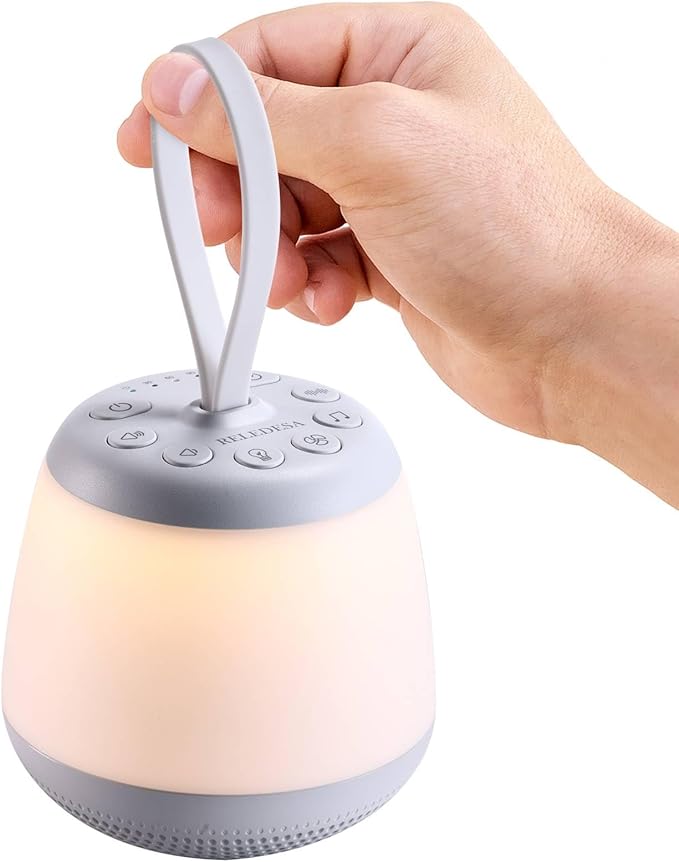Upgraded Travel White Noise Sound Machine for Baby Adult, Portable Sleep Machine with Night Light and 21 Soothing Sounds, Timer and Memory Function, for Home Office Yoga Meditation Relaxing