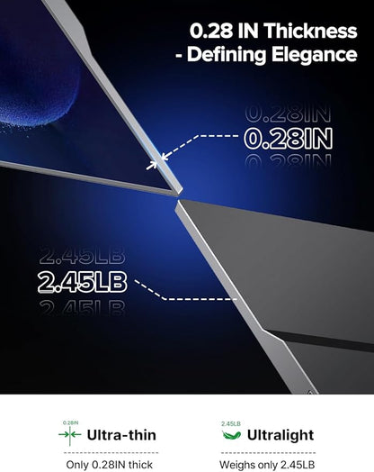 EVICIV Portable Monitor Touchscreen 15.6”, 125% sRGB 1080P IPS 10-Point Touch Screen Monitor, VESA & Case, HDMI USB C, Ultra-Thin Travel Second Screen for Laptop, Computer, Game Consoles