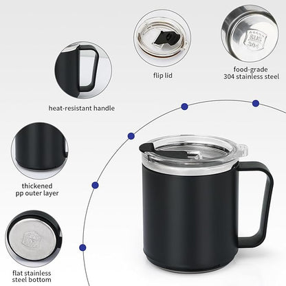 VOBAGA Coffee Mug Warmer with 15oz Mug Set, Electric Coffee Cup Warmer with Three Temperature Settings for Home Office Desk, Smart Coffee Warmer with Auto Shut Off for Cocoa Tea Candles Coffee Gift