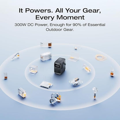 EF ECOFLOW TRAIL 300 DC Solar Generator with 110W Solar Panel, 288Wh LiFePO4 Power Bank, Power Station, for Camping, Travel, and Emergency Power