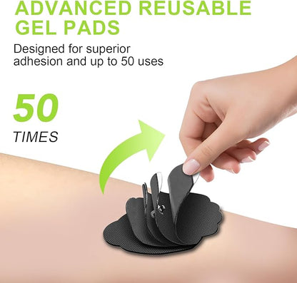 Dual Channel TENS EMS Unit Large Screen 24 Modes 36 Levels Intensity Muscle Stimulator, Rechargeable Electric Pulse Massager TENS Machine for Lower Back Neck Shoulder Pain Relief with 10 Pads