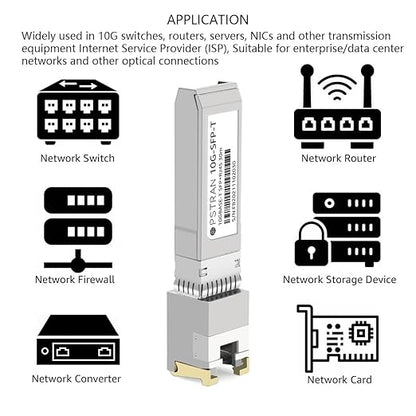 OPSTRAN 10GBASE-T SFP+ to RJ45 Copper Transceiver Module Compatible with Extreme 10338 10301-T 30m RJ45 Cat6a/7