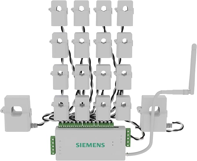 SIEMENS Inhab Smart Home Energy Monitor with 16-50Amp Circuit Level Sensors and 2-200Amp Main Sensors for Real Time Electricity Monitoring and Metering