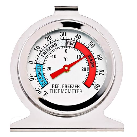 4 Pack Refrigerator Freezer Thermometer Large Dial Analog Thermometer