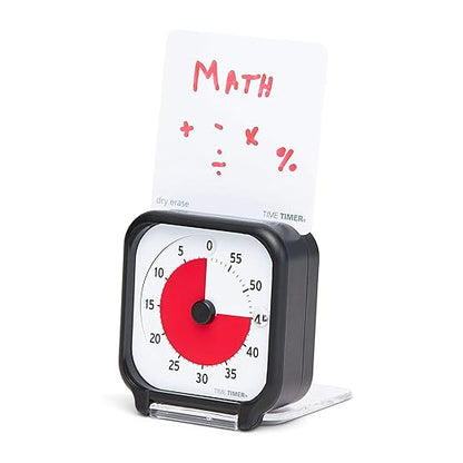 Time Timer 3 inch Visual Timer — 60 Minute Kids Desk Countdown Clock with Dry Erase Activity Card and Desktop App Access — for Kids Classroom, Homeschool Study Tool, Task Reminder, Home and Kitchen