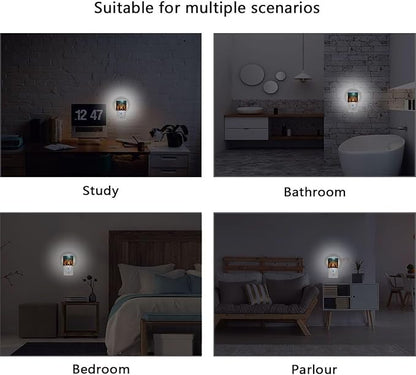 Pigsaly Led Night Light Halloween Witches Cauldron Tombstones Bare Trees Night Light Plug in Wall Lamp Smart Dusk to Dawn Sensor Nightlight Led Lamp Energy Saving Lights Gift for Kids Room Bedroom Ba