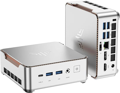 KAMRUI Pinova P2 Mini PC, AMD Ryzen 4300U(Beats 3500U/3200U/N150,Up to 3.7 GHz) Mini Computers, 16GB RAM 512GB SSD Mini Desktop Computers, Triple 4K Display/HDMI+DP+Type-C/WiFi/BT for Home/Business