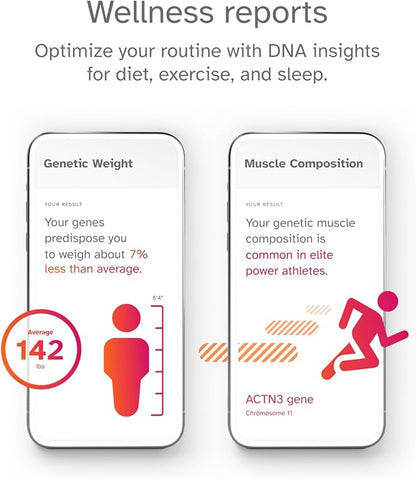 23andMe Health + Ancestry Service: DNA Test Kit, FDA-Authorized Reports, Genetic Test, Health Predispositions, Carrier Status, Wellness, Family Tree (Before You Buy See Important Test Info Below)