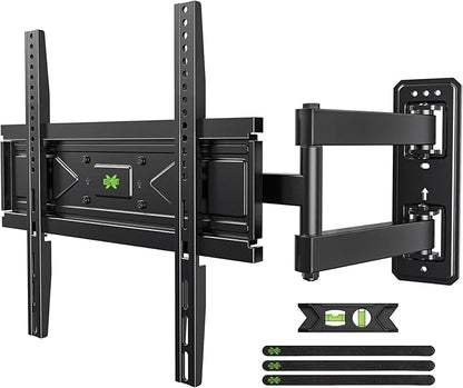 USX MOUNT Corner TV Wall Mount for 26-60 Inch TVs up to 80 lbs, Single Articulating Arm, Full Motion TV Wall Mount Bracket with Swivel and Tilt, Max VESA 400x400mm