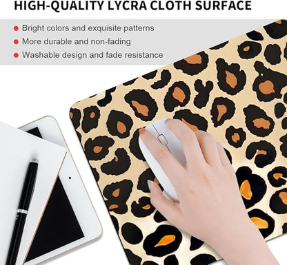 Into The Wild Leopard Print Case Square Mouse pad, Texture, Waterproof, Anti Slip Rubber Base, Computer Mouse pad, Laptop Mouse pad