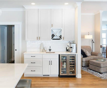 Wall Kitchen Cabinets, RTA Cabinets, White Shaker Cabinet, Wall Mounted, RTA Upper Cabinet, Modern for Kitchen and Bathroom with Door (White, 36" W x 42" H x 12" D)