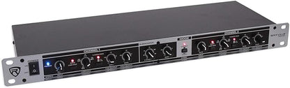 Rockville RX230 2-Way Stereo/3-Way Mono Crossover, XLR Input/Output, Adjustable Crossover Range, 24 dB/Octave Filters, Rack-Mountable for DJs and Live Sound