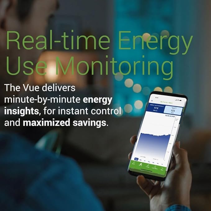 Emporia Vue 3 Home Energy Monitor - Smart Home Automation Module and Real Time Electricity Usage Monitor, Power Consumption Meter, Solar and Net Metering for UL Certified Safe Energy Monitoring