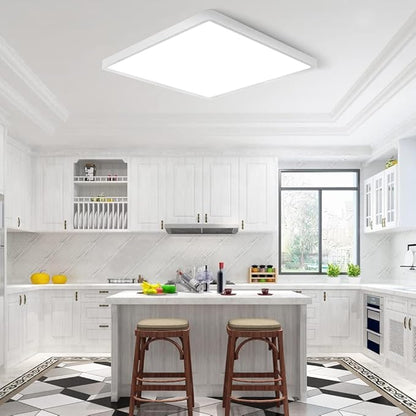LED Flush Mount Ceiling Light Fixture, 4000K Neutral White, 12inch 24W, 3200LM, Slim Flat Panel Lighting Fixture, Square Modern Ceiling Lamp for Bedroom, Kitchen, Living Room, Closet, Stairwell
