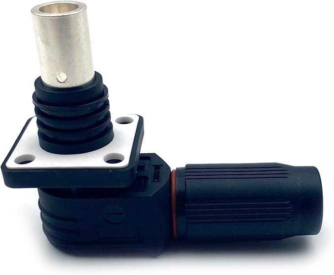 1 Set Battery Energy Storage Connector, 200A High Current Connectors Quick Plug Terminal Black Right Angle Plug and Socket IP67 Waterproof Power Adapter Crimping 50mm² Wiring (1500V)