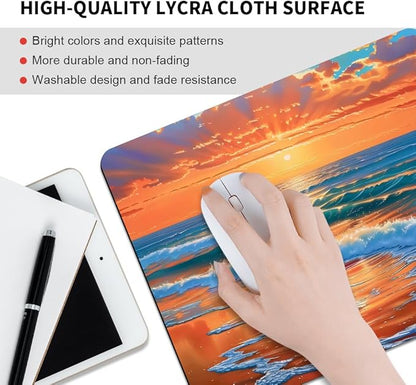 sea Wave Square Mouse pad, Texture, Waterproof, Anti Slip Rubber Base, Computer Mouse pad, Laptop Mouse pad