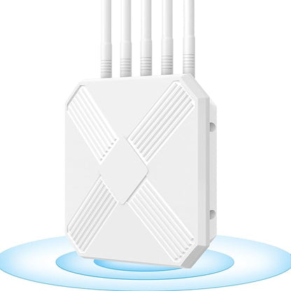 Mugatol AX3000 Outdoor WiFi 6 Extender - Outdoor Access Point - Long-Range Dual Band WiFi, IP67/PoE/5 Antennas for Events, Commercial Use | Starlink-Compatible
